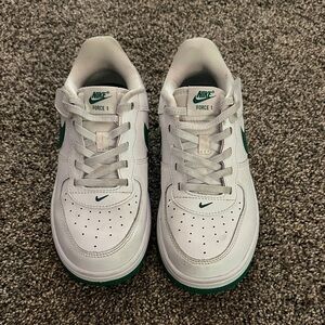 Nike White and Green Air Force 1